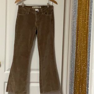GAP Brown Suede Low-Rise Bootcut Trousers